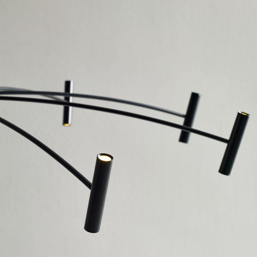 Aerial 55 Chandelier Matte Black 3000K 90 CRI integrated led 90 cri 3000k 120v