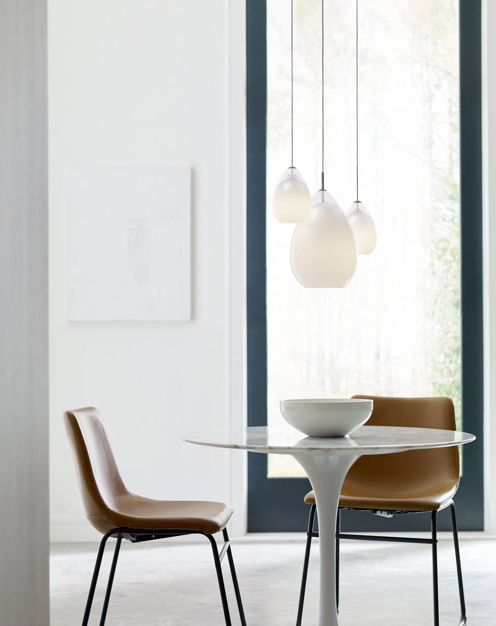 Alina Grande Pendant White Satin Nickel 2700K 90 CRI a19 led 90 cri 2700k 120v