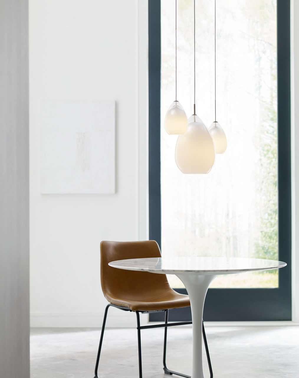 Alina Grande Pendant White Satin Nickel 2700K 90 CRI a19 led 90 cri 2700k 120v