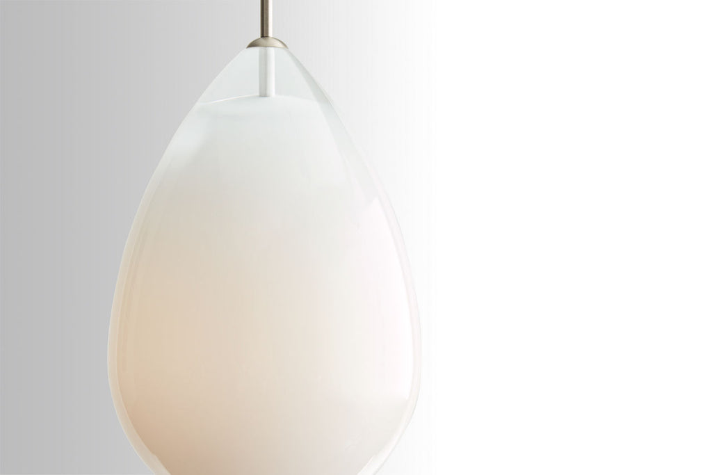 Alina Grande Pendant White Satin Nickel Bulb Not Included