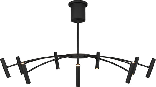 Aerial 40 Chandelier Matte Black 3000K 90 CRI integrated led 90 cri 3000k 120v
