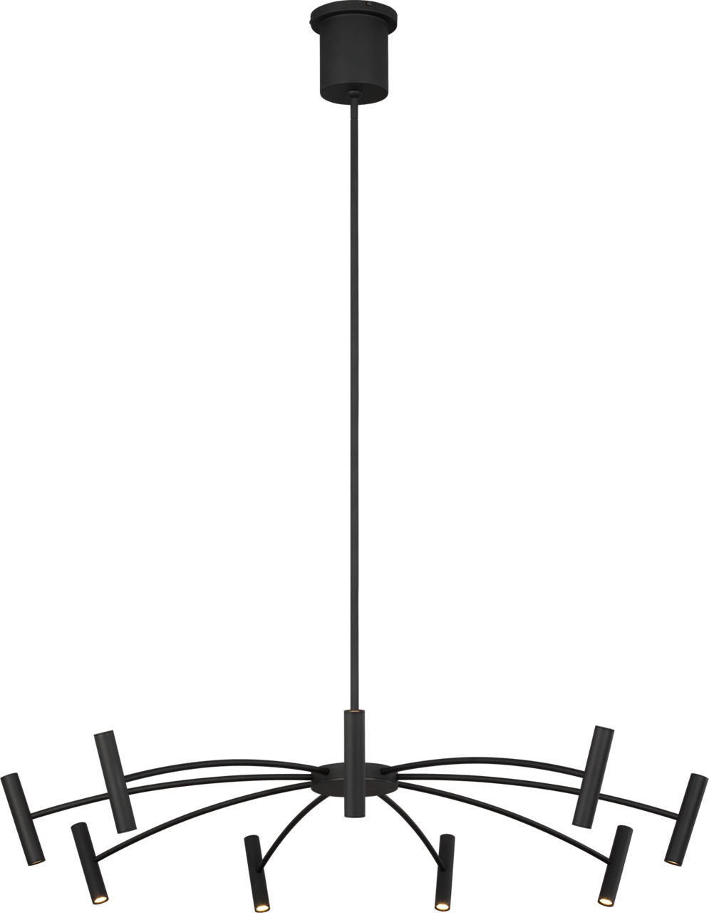 Aerial 40 Chandelier Matte Black 3000K 90 CRI integrated led 90 cri 3000k 120v
