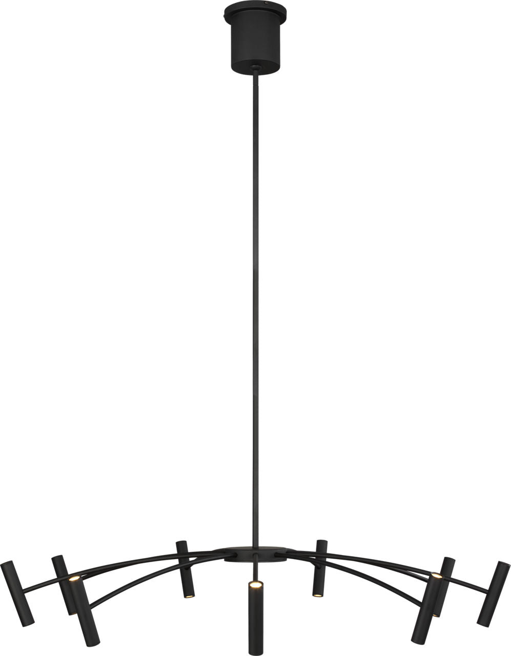 Aerial 40 Chandelier Matte Black 3000K 90 CRI integrated led 90 cri 3000k 120v