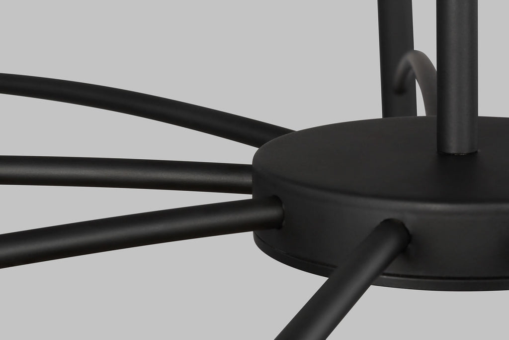 Aerial 55 Chandelier Matte Black 3000K 90 CRI integrated led 90 cri 3000k 120v