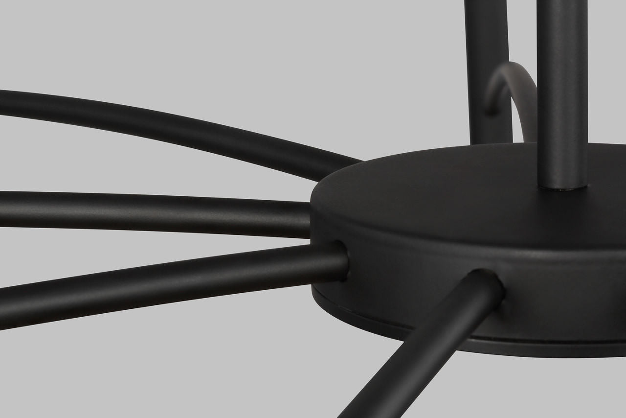 Aerial 55 Chandelier Matte Black 3000K 90 CRI integrated led 90 cri 3000k 120v