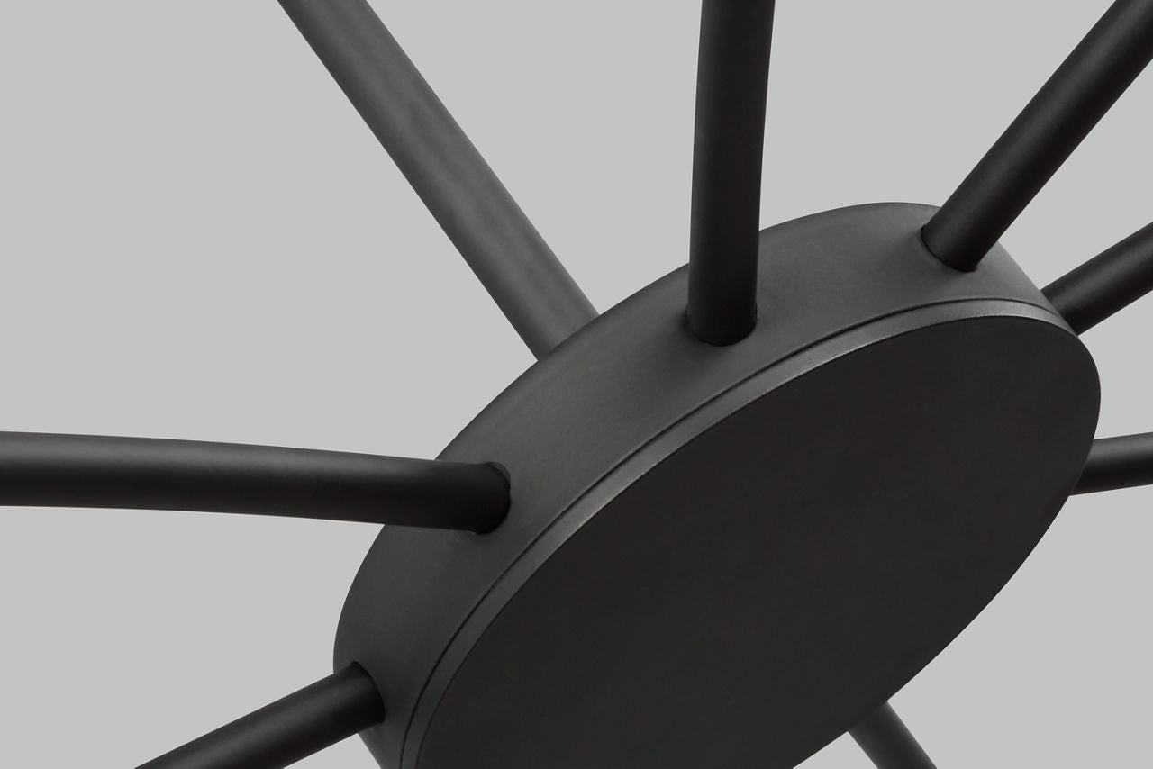 Aerial 55 Chandelier Matte Black 3000K 90 CRI integrated led 90 cri 3000k 120v