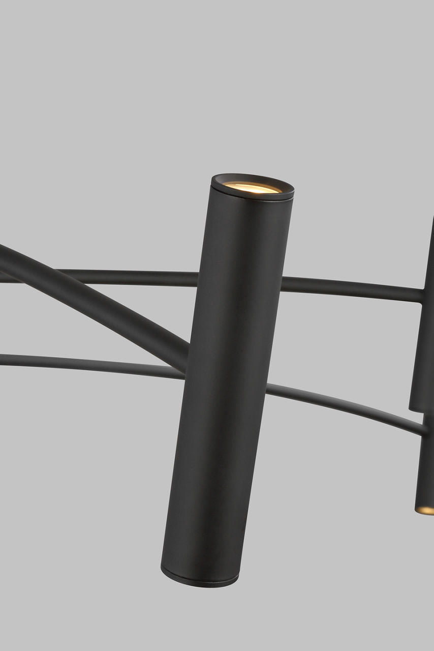 Aerial 55 Chandelier Matte Black 3000K 90 CRI integrated led 90 cri 3000k 120v