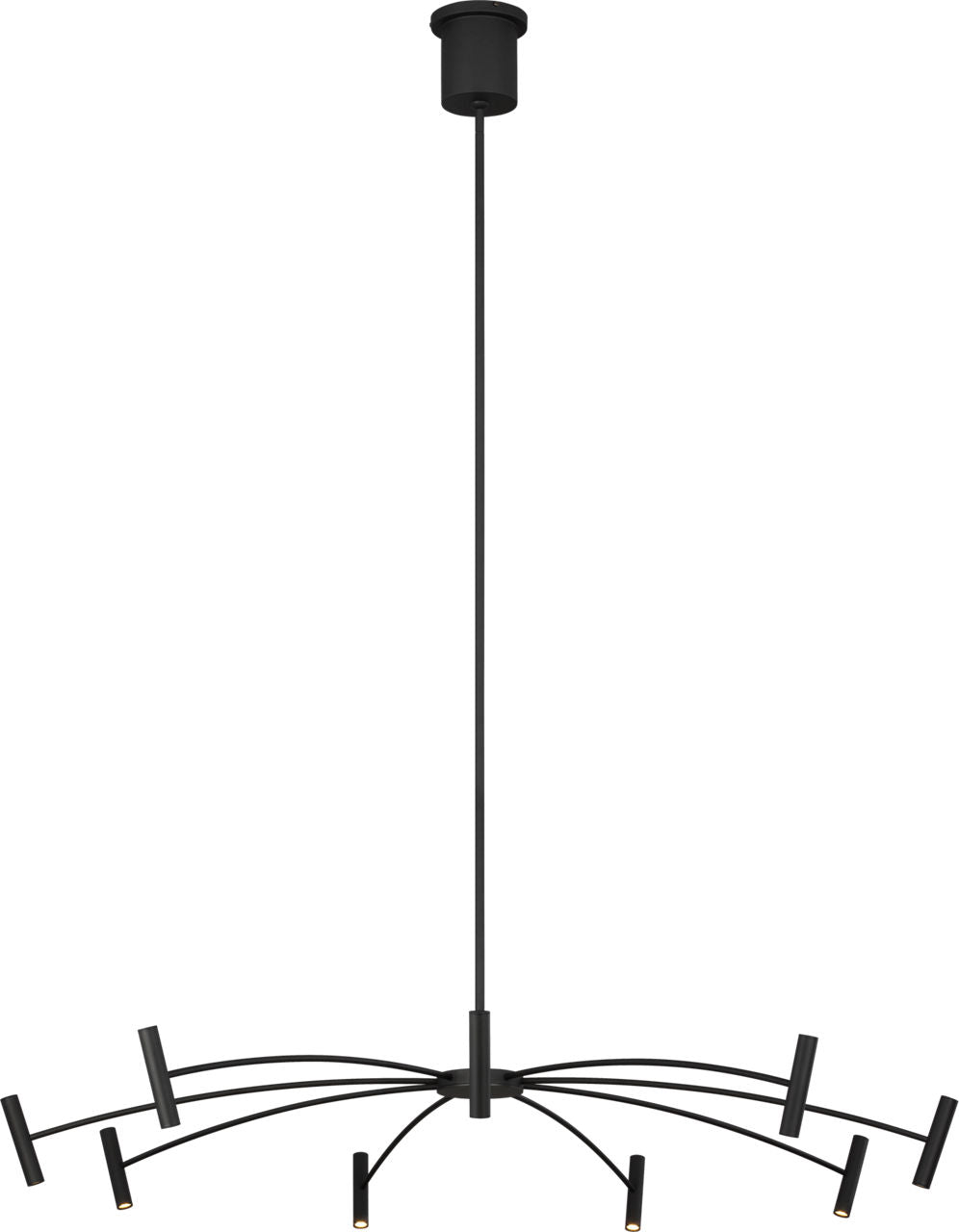 Aerial 55 Chandelier Matte Black 3000K 90 CRI integrated led 90 cri 3000k 120v