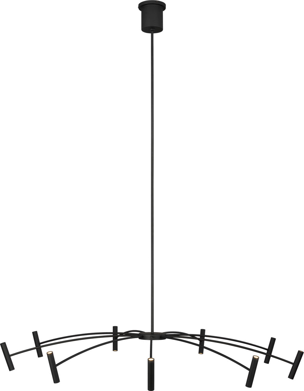 Aerial 55 Chandelier Matte Black 3000K 90 CRI integrated led 90 cri 3000k 120v