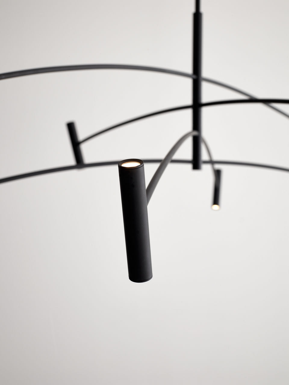 Aerial 60 Chandelier Matte Black 3000K 90 CRI integrated led 90 cri 3000k 120v