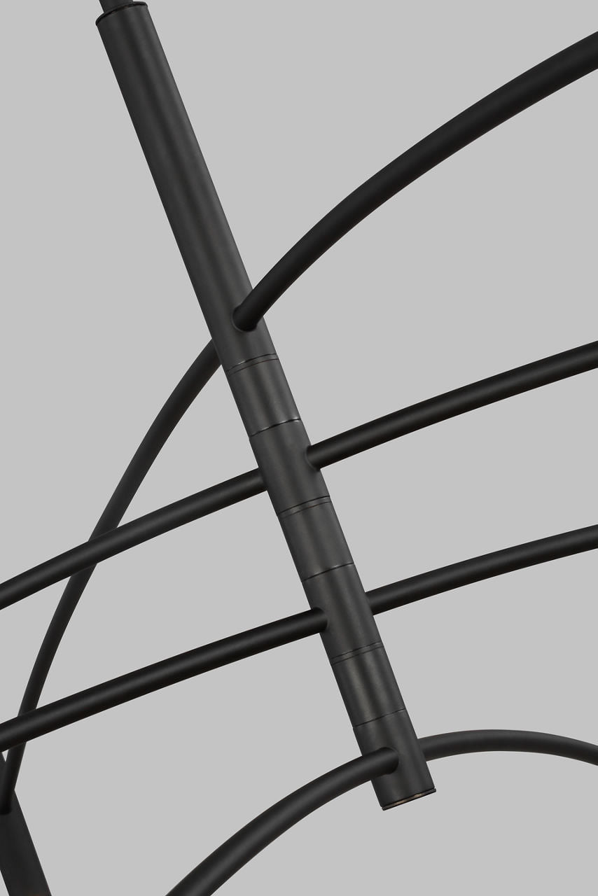 Aerial 55 Chandelier Matte Black 3000K 90 CRI integrated led 90 cri 3000k 120v