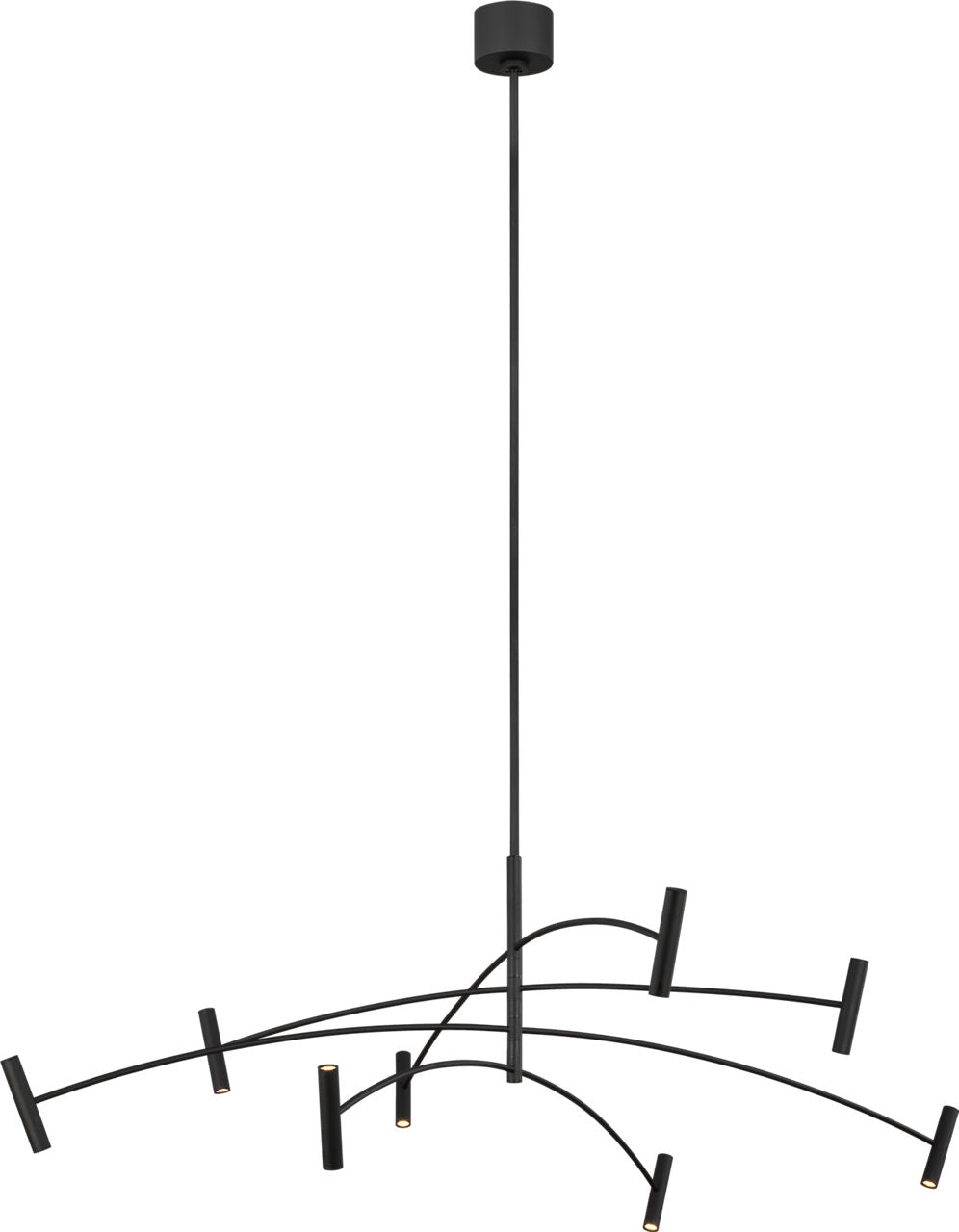 Aerial 60 Chandelier Matte Black 3000K 90 CRI integrated led 90 cri 3000k 120v