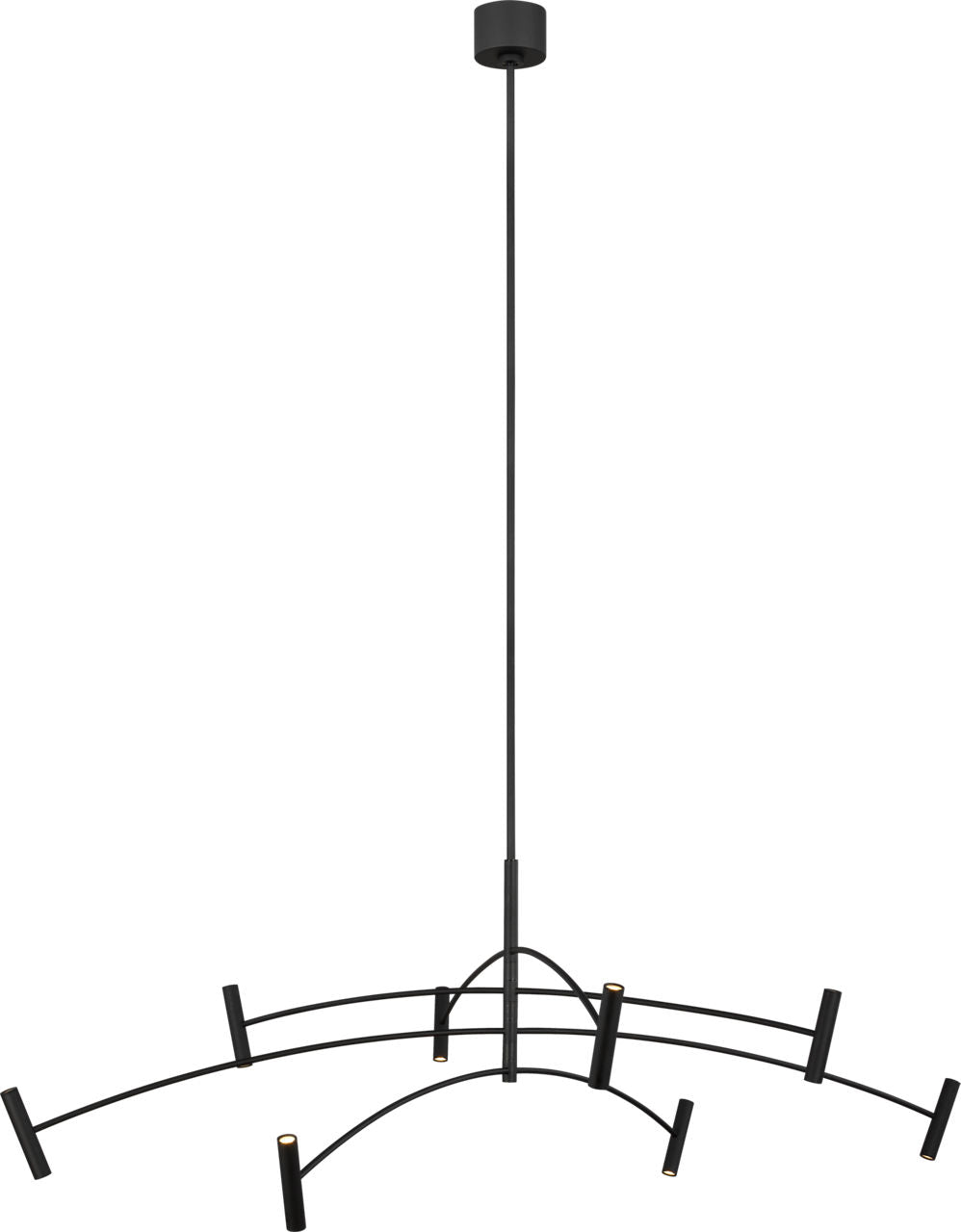 Aerial 60 Chandelier Matte Black 3000K 90 CRI integrated led 90 cri 3000k 120v