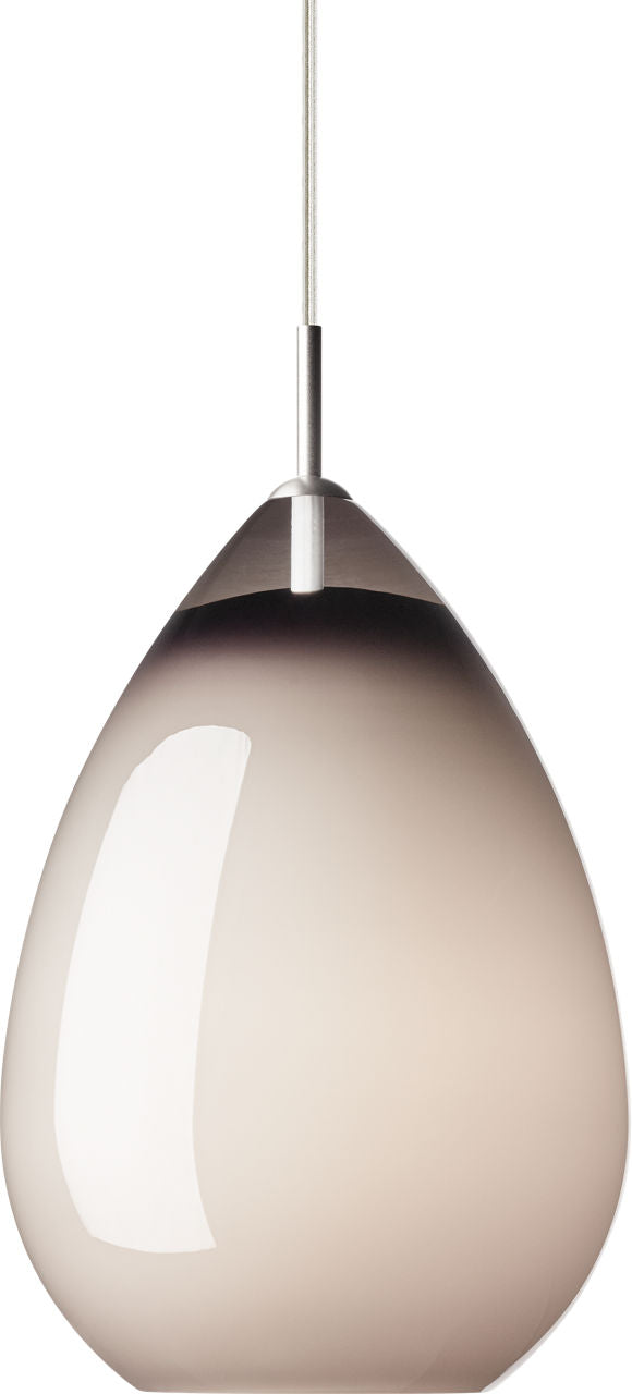 Alina Grande Pendant Smoke Satin Nickel A19 LED 2700K 90 CRI 120V