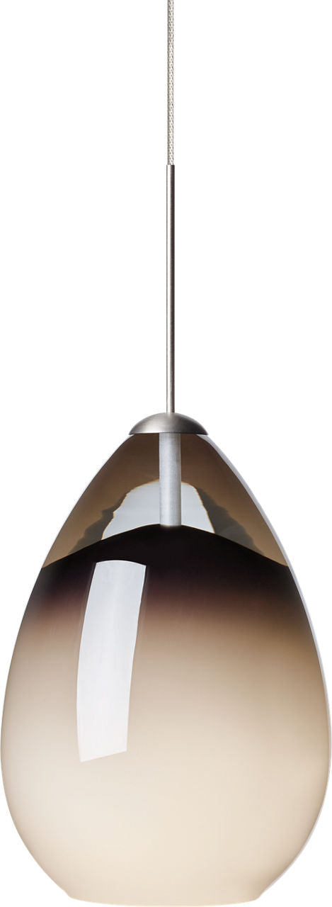 Alina Pendant | Satin Nickel | Smoke Glass MonoRail Bulb(s) Not Included