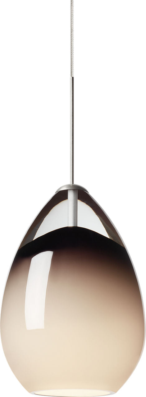 Alina Pendant | Satin Nickel | Smoke Glass MonoRail Bulb(s) Included