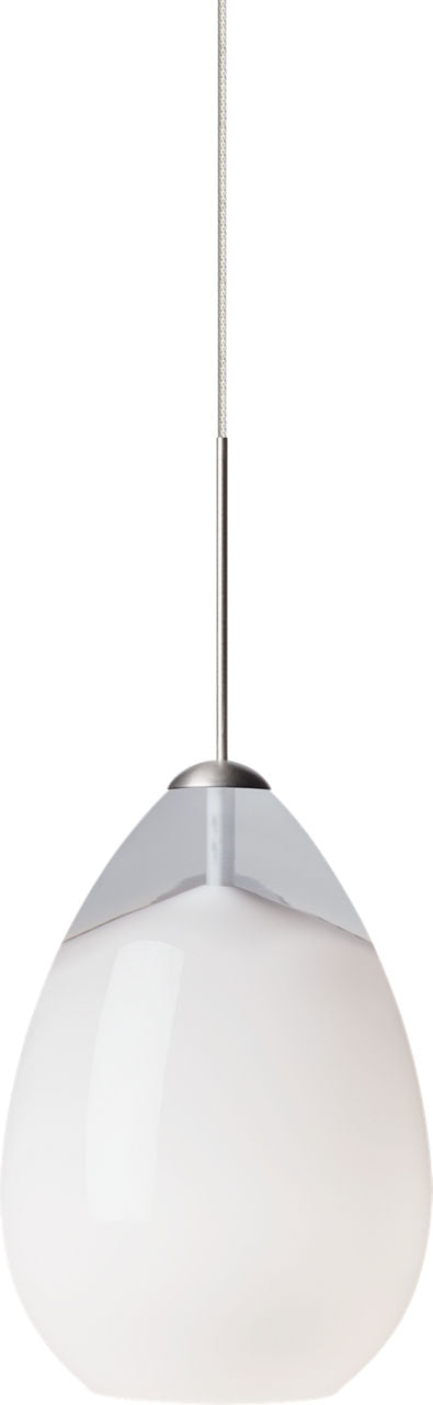 Alina Pendant | Satin Nickel | White Glass FreeJack Bulb(s) Included