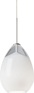 Alina Pendant | Satin Nickel | White Glass MonoRail Bulb(s) Included