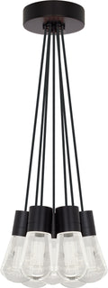 Alva Pendant 7-LITE CHANDELIER Black Cord Black 3000K-2200K 90 CRI led 90 cri warm color dimming 3000-2200k 120v (t24)