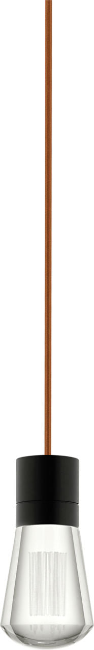 Alva 1-Light Pendant | Natural Brass | Black Cord 3000-2200K