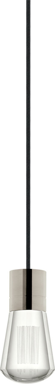 Alva 1-Light Pendant | Satin Nickel | Black Cord 2700K