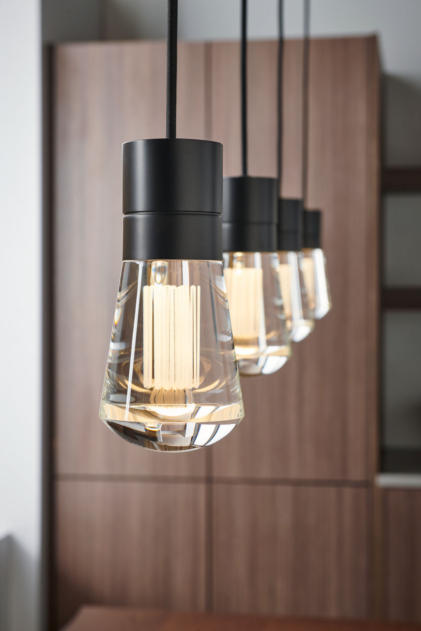 Alva 1-Light Pendant | Black | Black Cord 3000-2200K