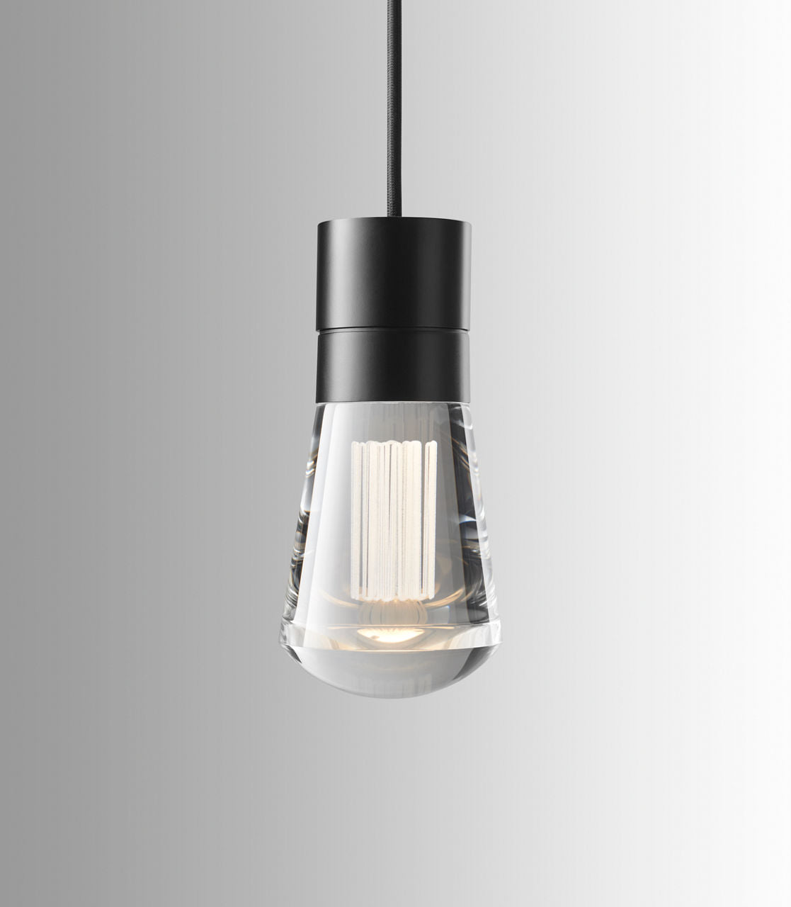 Alva 1-Light Pendant | Black | Black Cord 3000-2200K