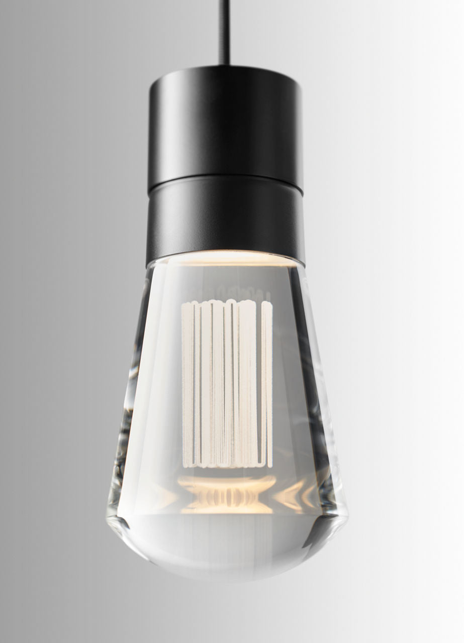 Alva 1-Light Pendant | Black | Black Cord 3000-2200K