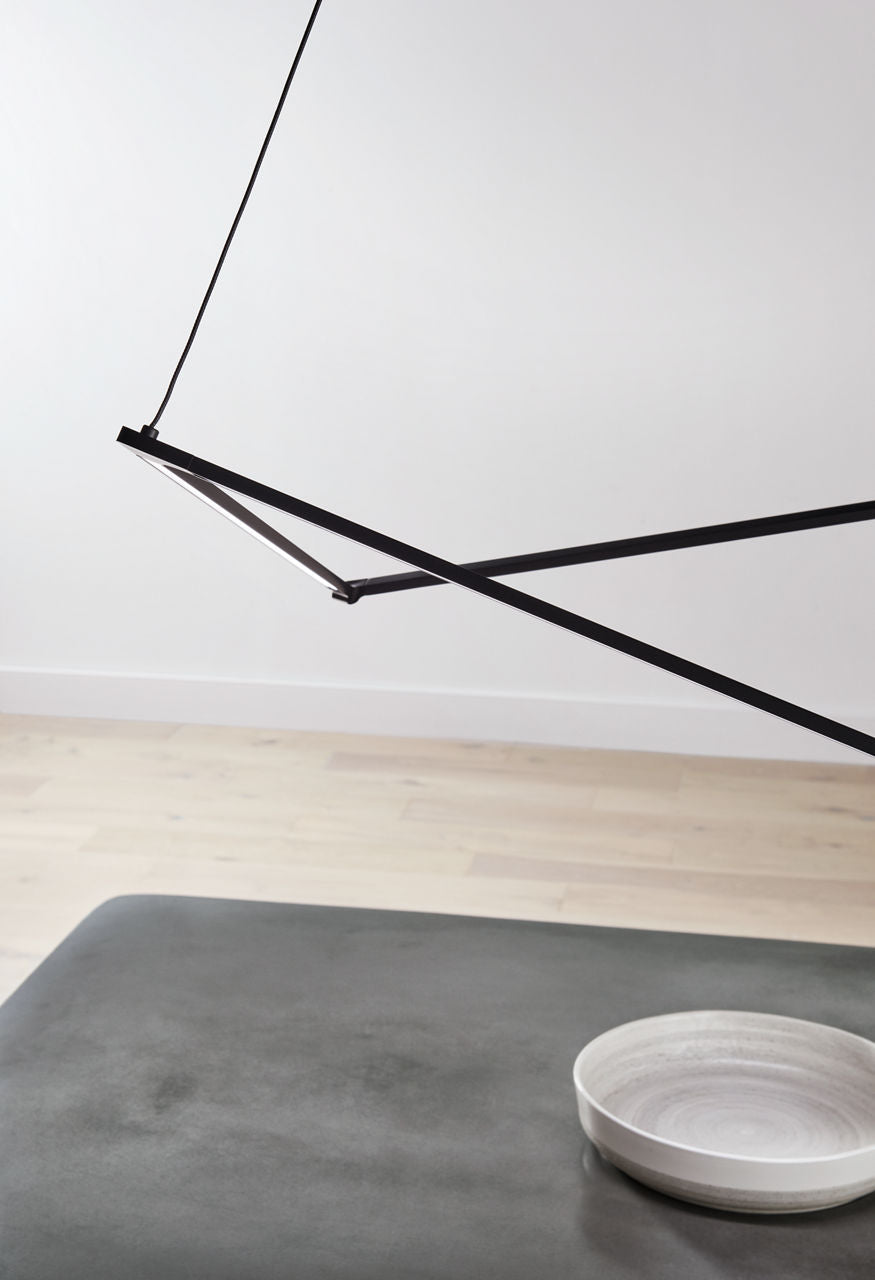 Balto Linear Suspension gunmetal LED 90 CRI 3000K 120V