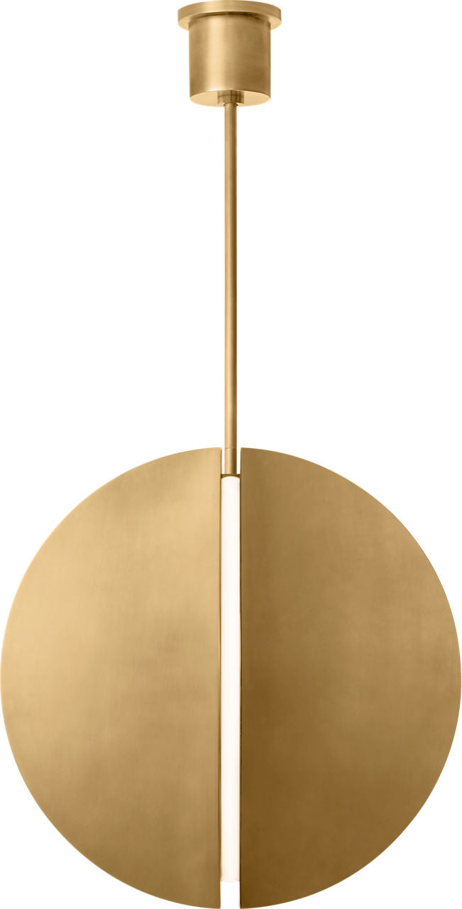 Bau 28 Pendant Natural Brass Integrated LED 90 CRI 3000K 120-277V