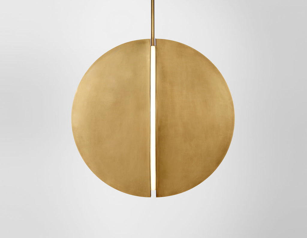 Bau 36 Pendant Natural Brass Integrated LED 90 CRI 3000K 120-277V