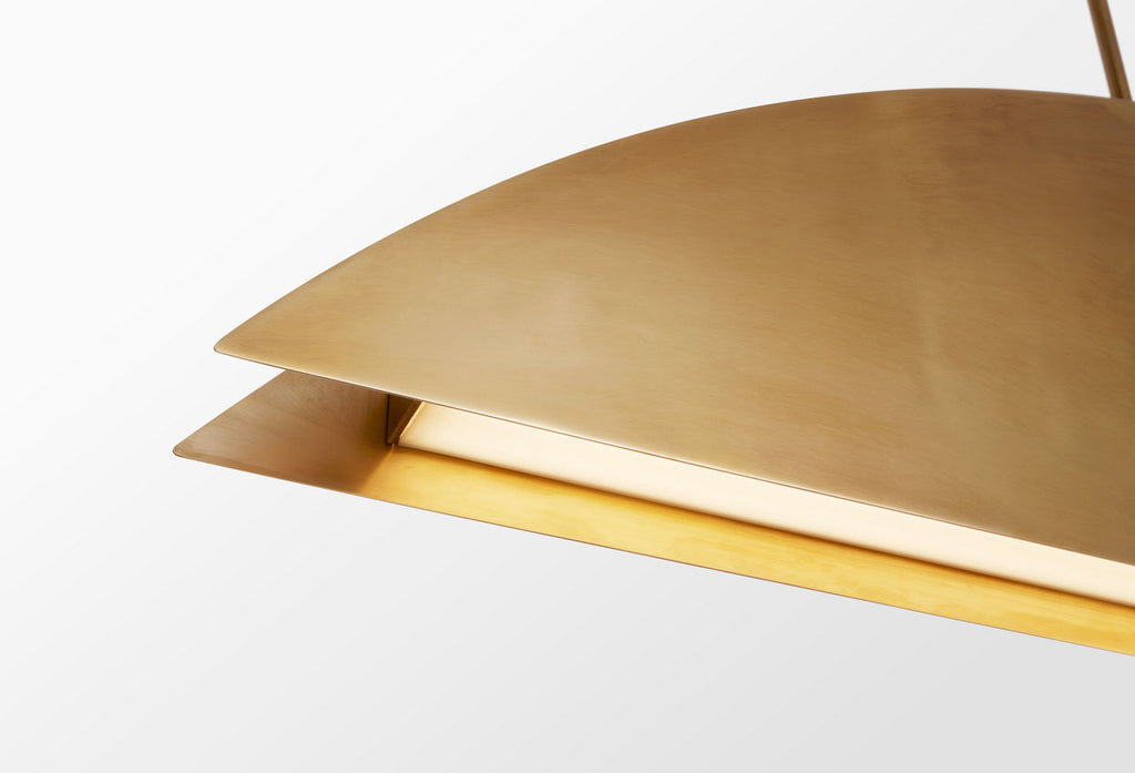 Bau 50 Linear Suspension Natural Brass 3000K 90 CRI integrated led 90 cri 3000k 120v