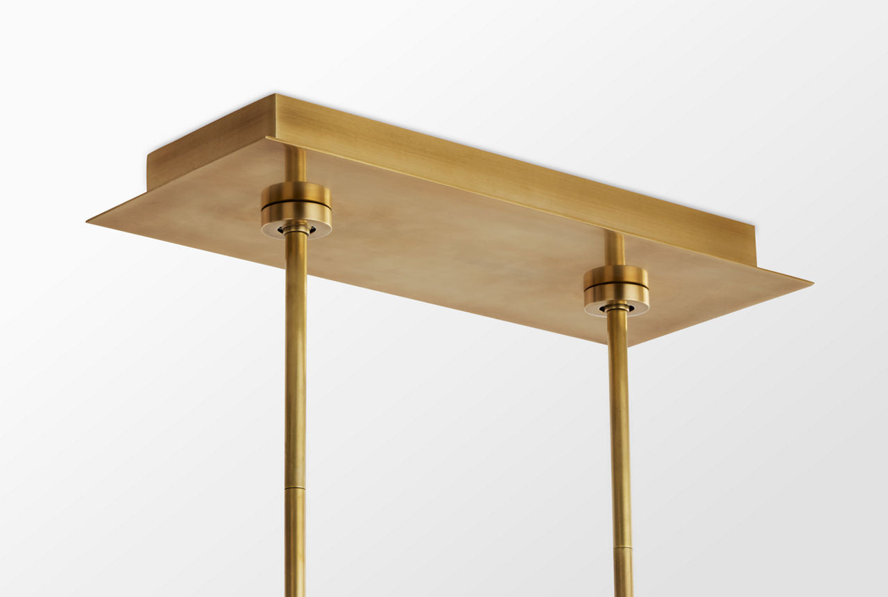 Bau 50 Linear Suspension Natural Brass 3000K 90 CRI integrated led 90 cri 3000k 120v