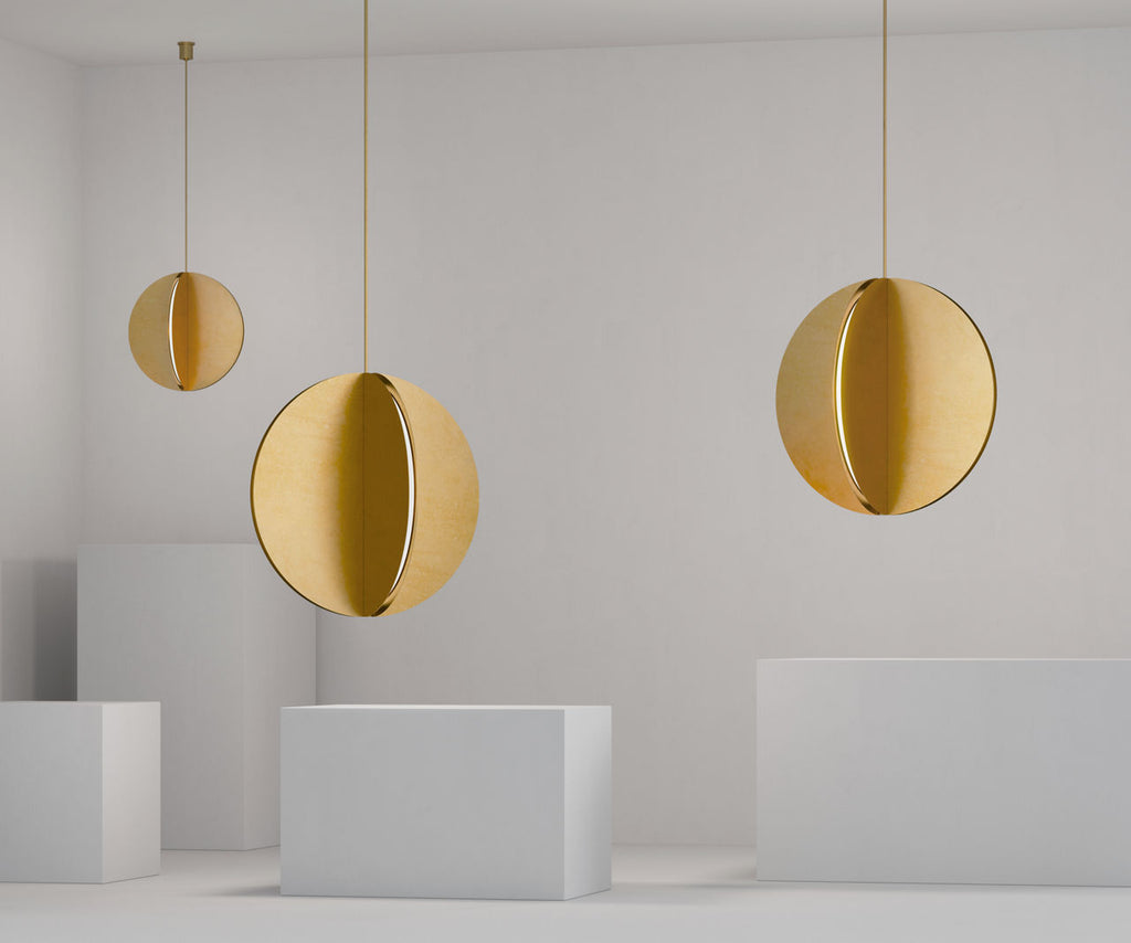 Bau 28 Pendant Natural Brass Integrated LED 90 CRI 3000K 120-277V