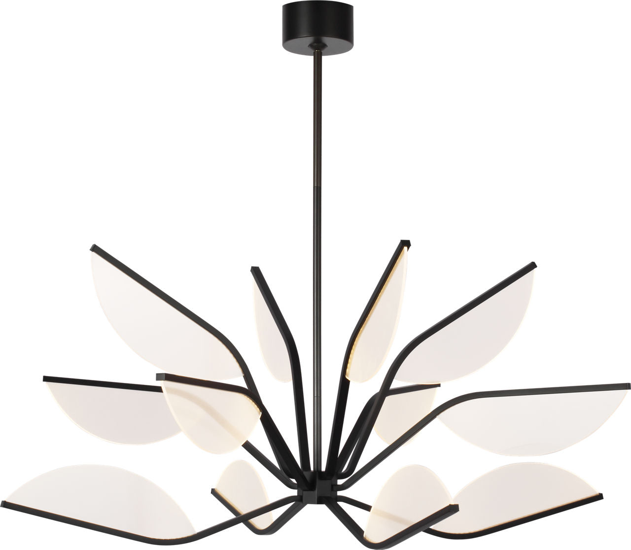 Belterra 38 Chandelier 38" Diameter Matte Black LED 90 CRI 3000K 120V