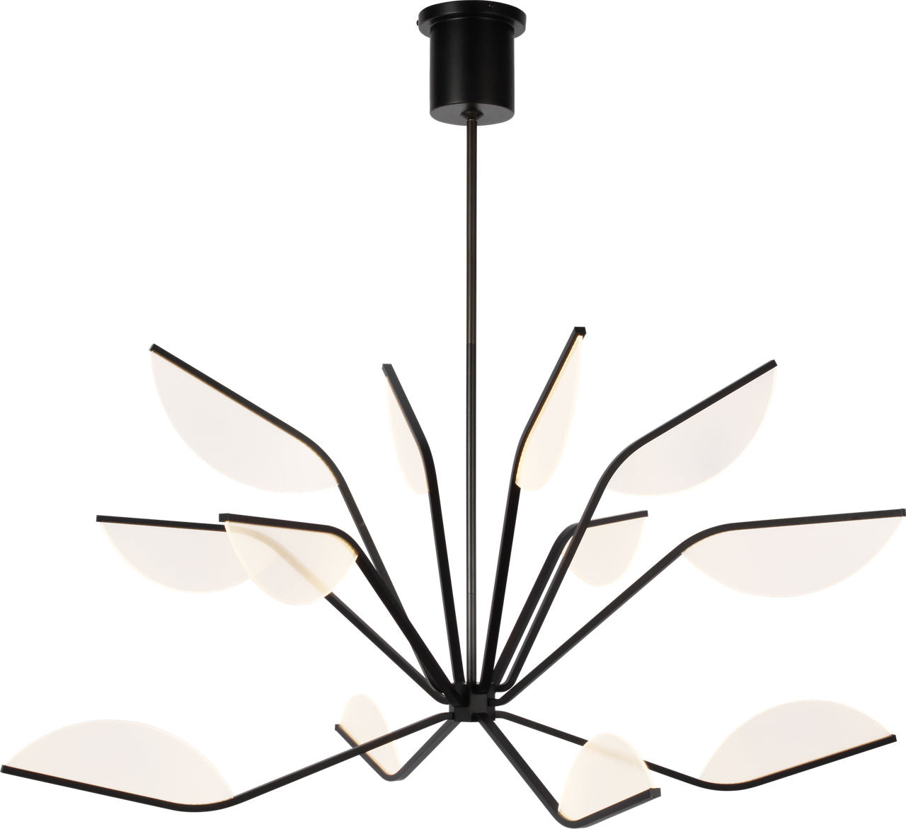 Belterra 48 Chandelier 48" Diameter Matte Black 3500K 90 CRI integrated led 90 cri 3500k 120v