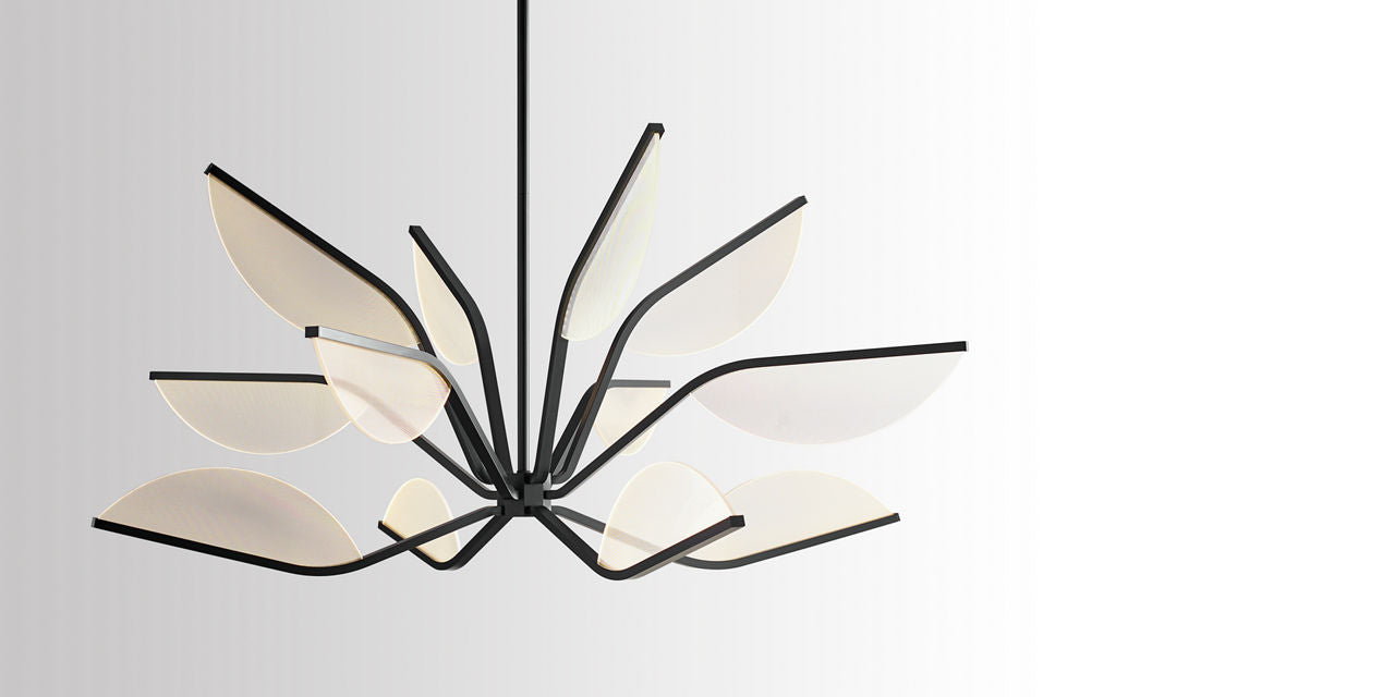Belterra 38 Chandelier 38" Diameter Matte Black LED 90 CRI 3000K 120V