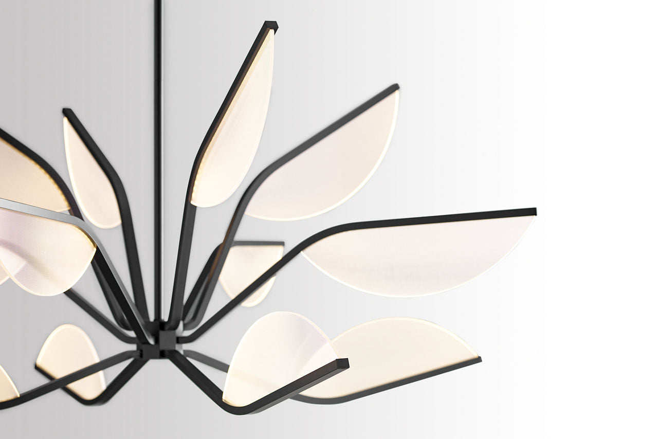 Belterra 38 Chandelier 38" Diameter Matte Black LED 90 CRI 3000K 120V