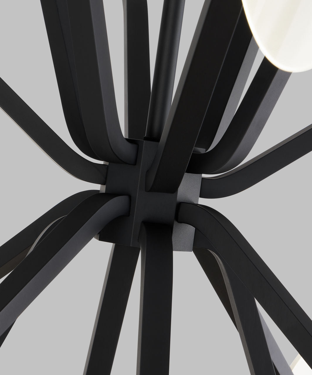 Belterra 38 Globe Chandelier 38" Globe Matte Black LED 90 CRI 3000K 120V