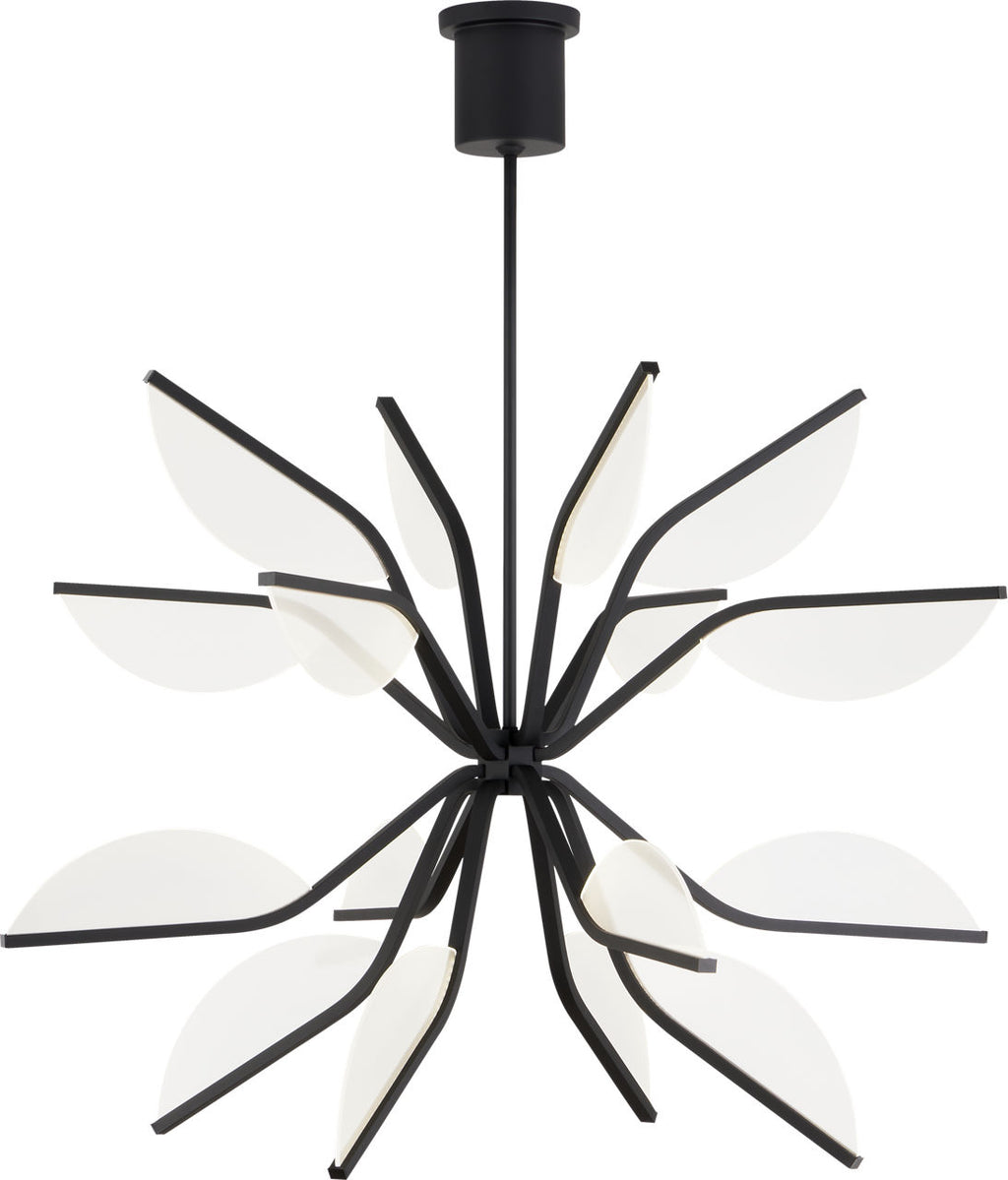 Belterra 38 Globe Chandelier 38" Globe Matte Black LED 90 CRI 3000K 120V