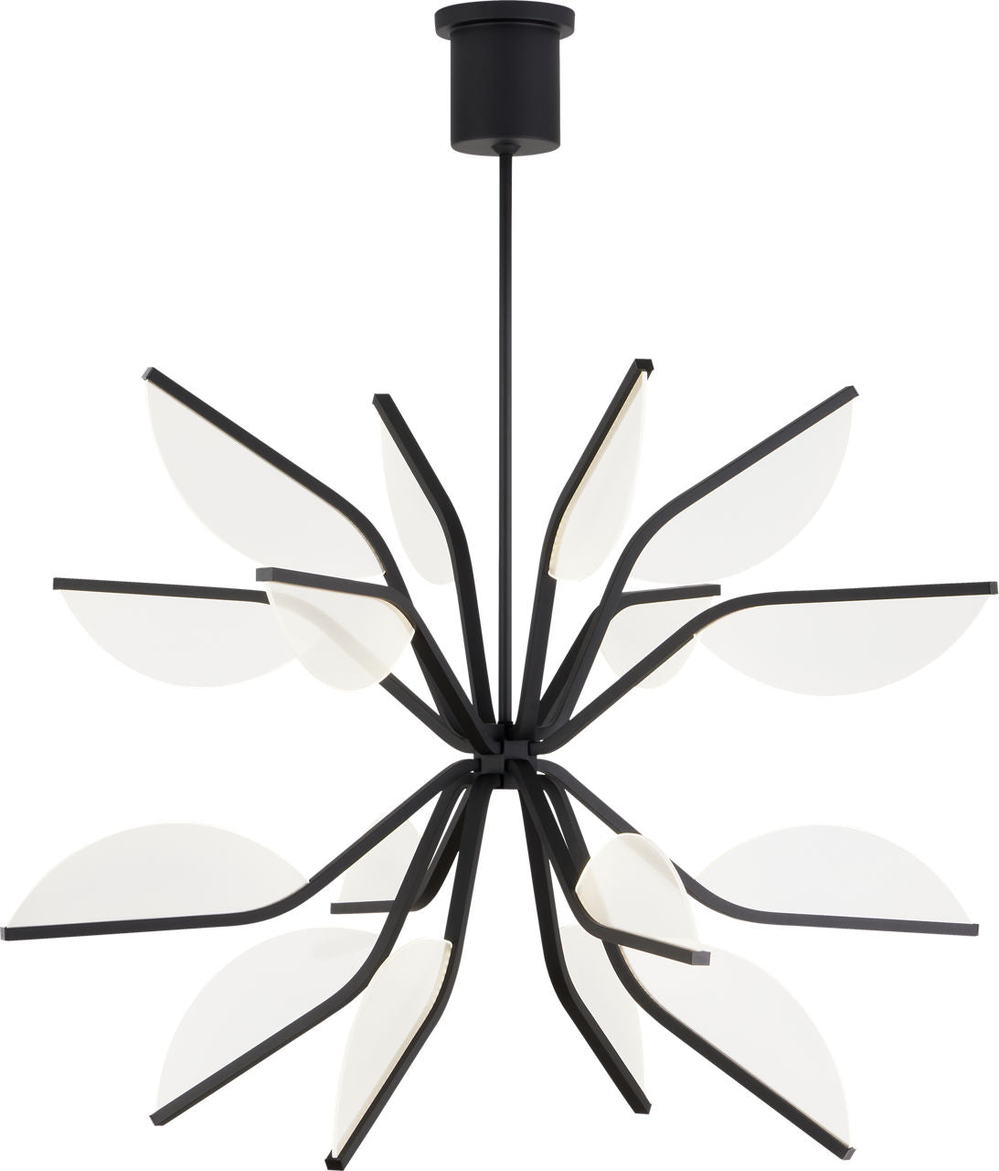 Belterra 38 Globe Chandelier 38" Globe Matte Black LED 90 CRI 3000K 120V