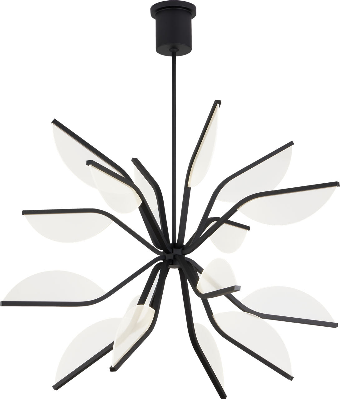 Belterra 38 Globe Chandelier 38" Globe Matte Black LED 90 CRI 3000K 120V