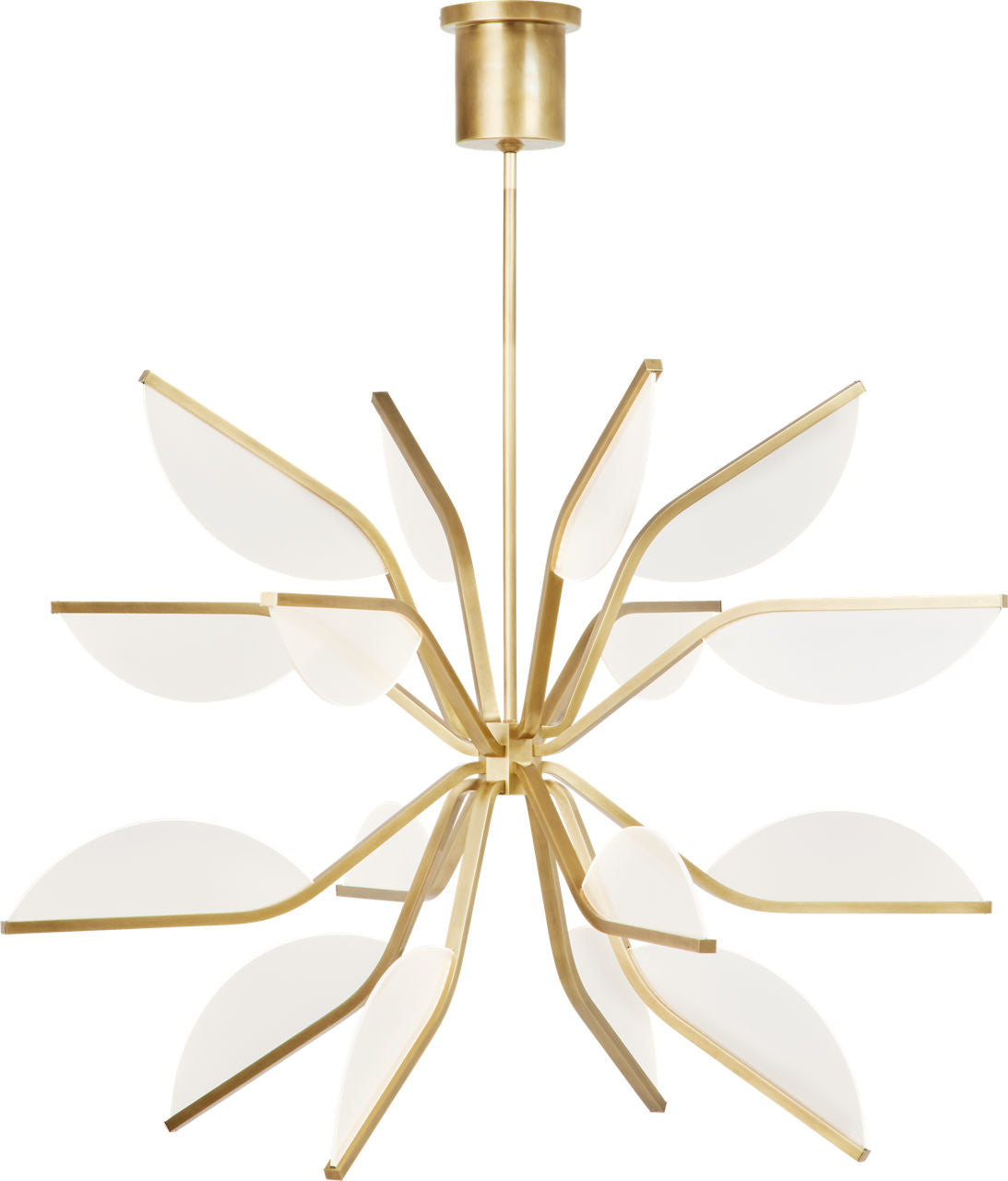 Belterra 38 Globe Chandelier 38" Globe Natural Brass LED 90 CRI 3000K 120V