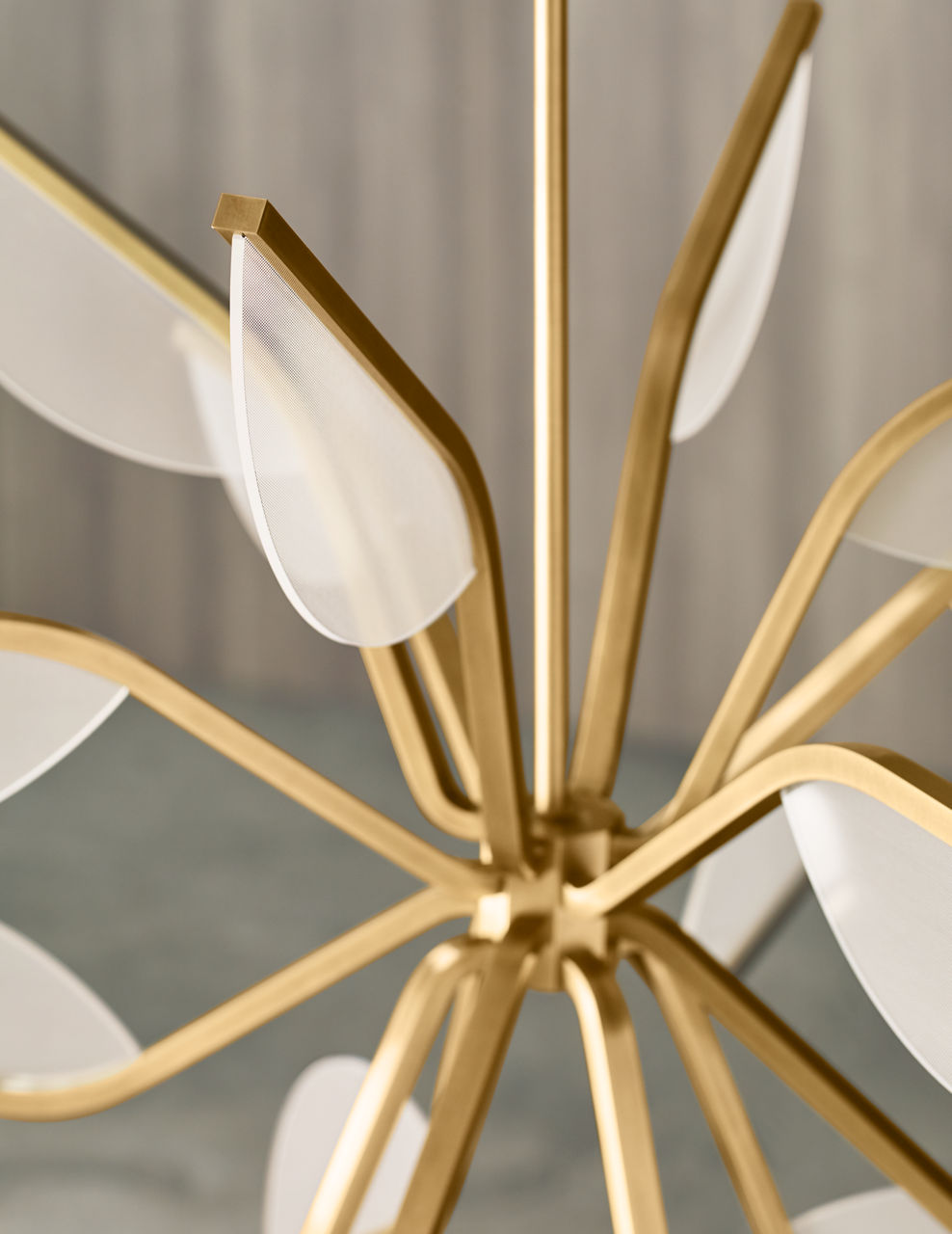 Belterra 38 Globe Chandelier 38" Globe Natural Brass LED 90 CRI 3000K 120V