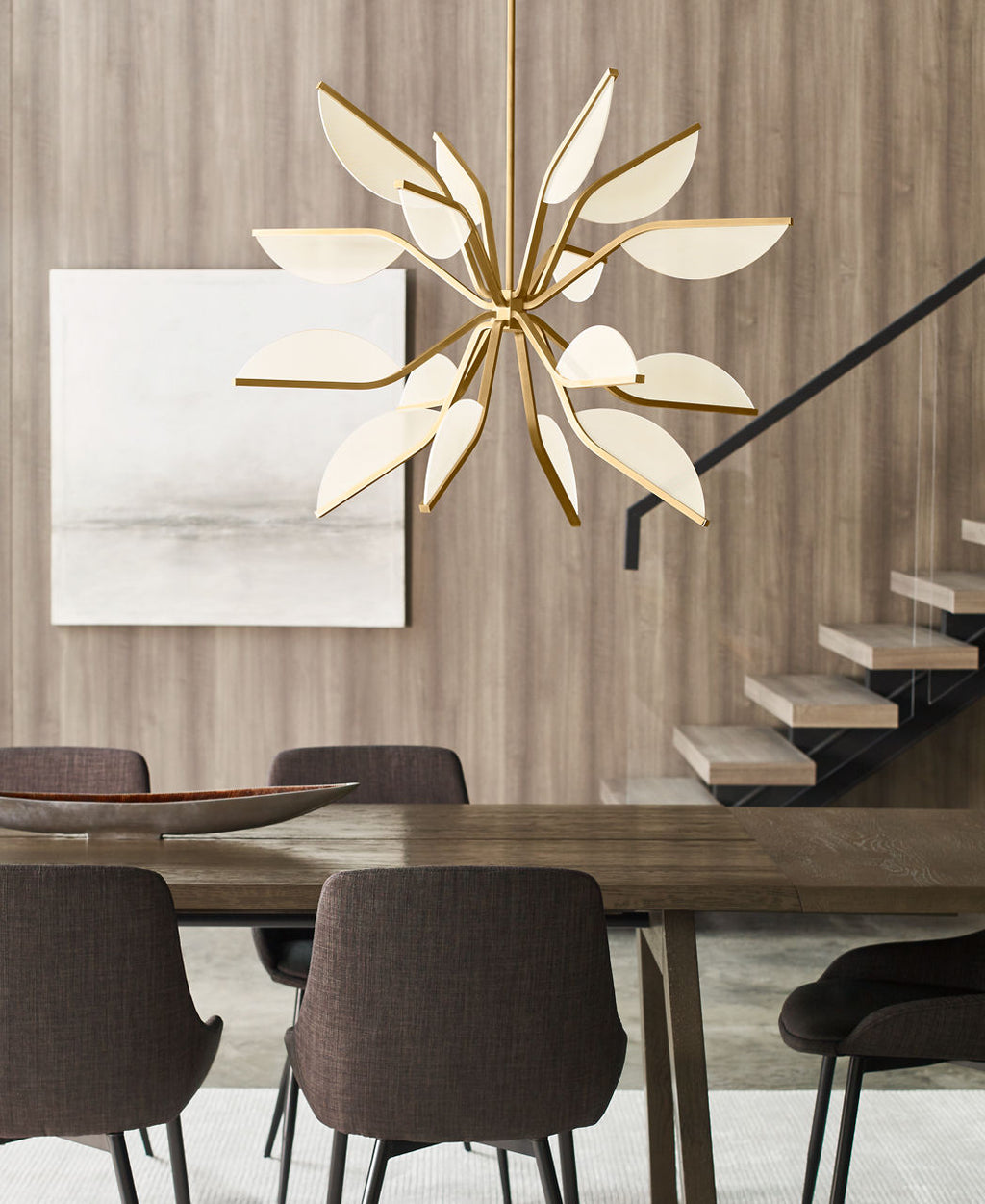 Belterra 38 Globe Chandelier 38" Globe Natural Brass LED 90 CRI 3000K 120V