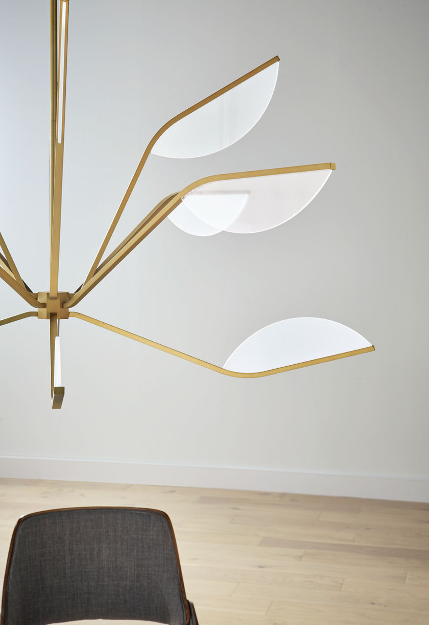 Belterra 48 Chandelier 48" Diameter Natural Brass 3500K 90 CRI integrated led 90 cri 3500k 120v