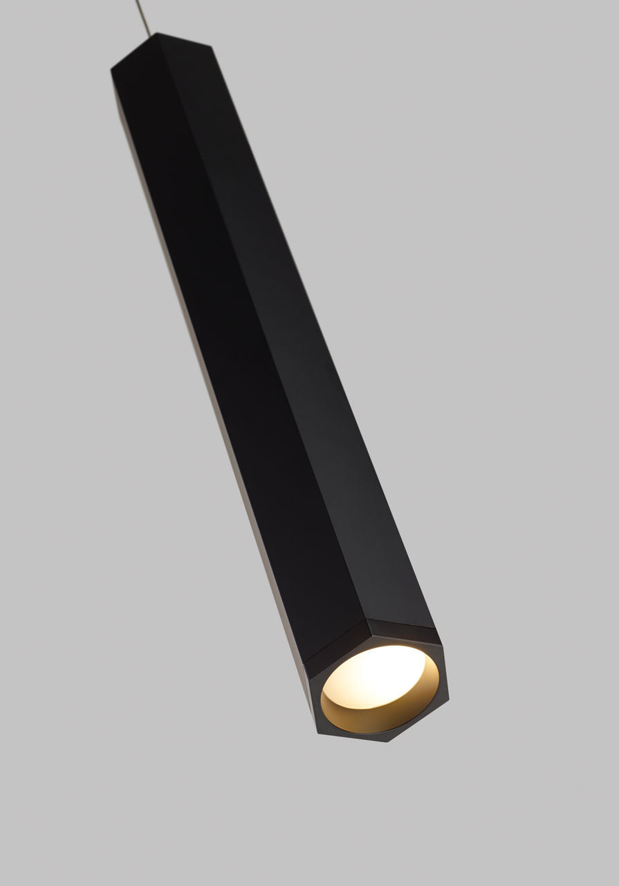 Blok Large Pendant | Matte Black and Satin Nickel |  FreeJack Bulb(s) Not Included