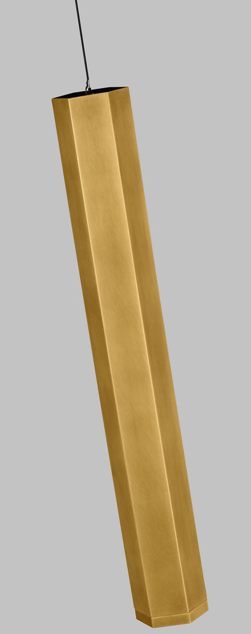 Blok Large Pendant | Aged Brass and Aged Brass |  Monopoint Bulb(s) Not Included