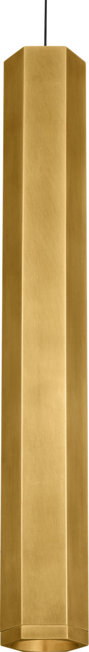 Blok Large Pendant | Aged Brass and Aged Brass |  Monopoint Bulb(s) Included