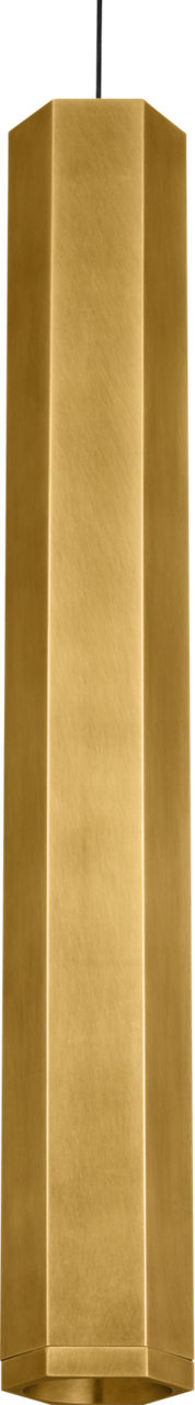 Blok Large Pendant | Aged Brass and Aged Brass |  Monopoint Bulb(s) Included